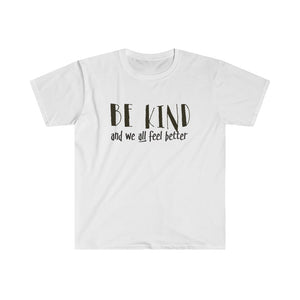 Be Kind For Your Mental Health Gender Neutral Softstyle T-Shirt Black Lettering - idearbitrage