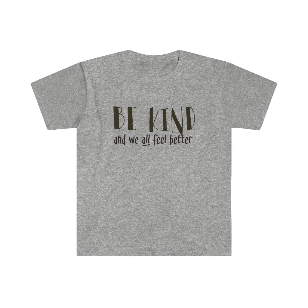 Be Kind For Your Mental Health Gender Neutral Softstyle T-Shirt Black Lettering - idearbitrage