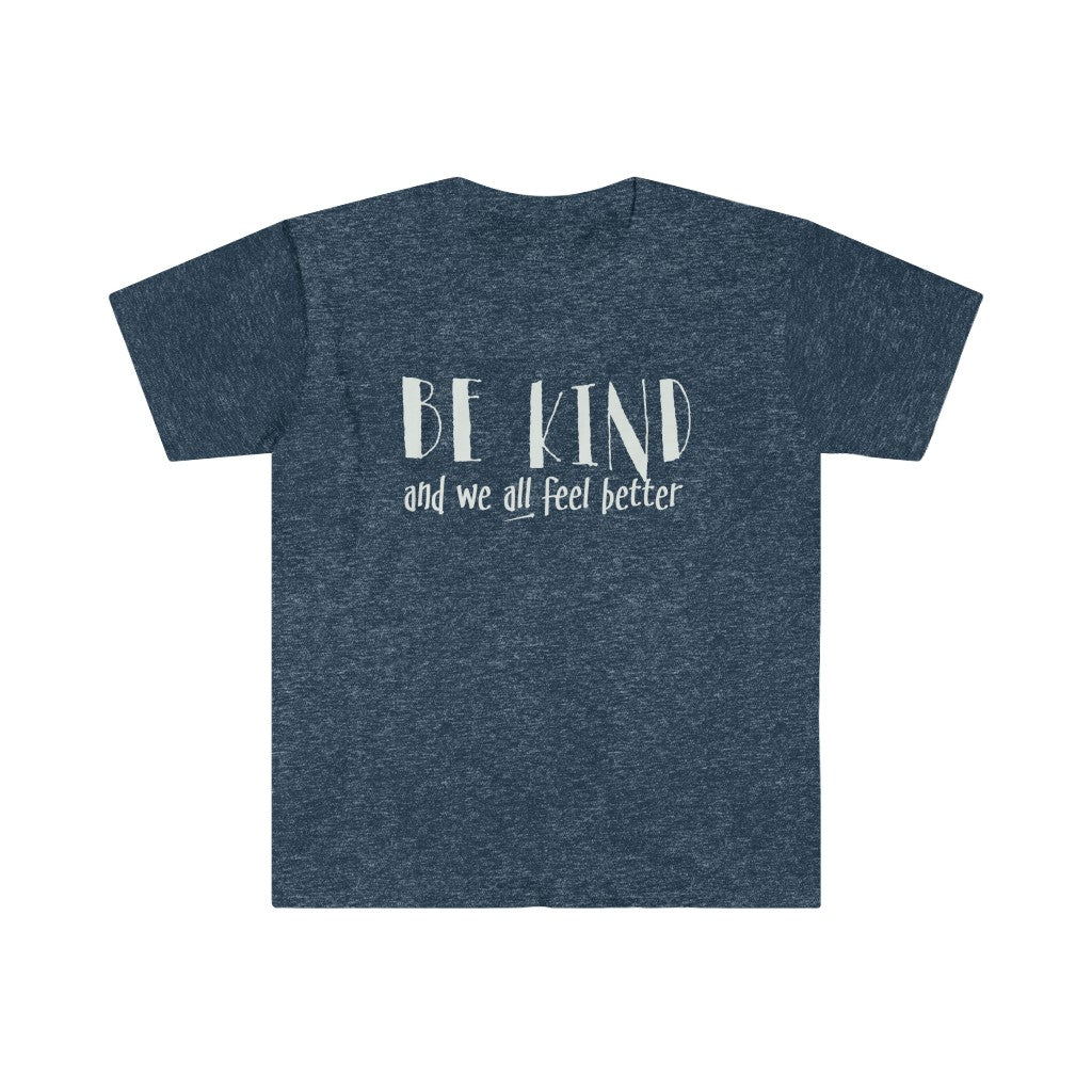 Be Kind For Your Mental Health Gender Neutral Softstyle T-Shirt White Lettering - idearbitrage